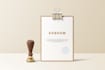 create logo stamp modern and stylish