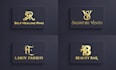 create initial monogram and text logo design