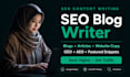 write SEO optimized blog posts and articles to rank on google and ai search