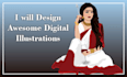 design outstanding digital illustrations and portrait