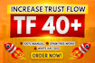 increase majestic trust flow tf cf 40 plus by seo backlinks