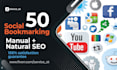 create manually and naturally 50 social bookmarks backlinks