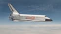 create space shuttle launch logo animation