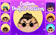 draw you a cute custom profile picture