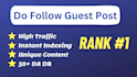 do SEO guest posting on niche related wbesite of high da