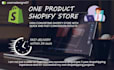 create one product shopify store, dropshipping store