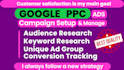 setup google ads adwords PPC campaigns for your targeted audience and locations