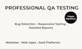 test your website and provide a professional QA report