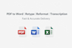 convert PDF to word retype and format documents professionally