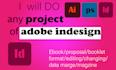do any adobe indesign work