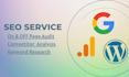 do website SEO audit and provide competitor analysis report