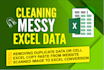 data formatting clean messy excel data and clean extra address