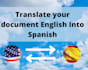 translate professionally english into spanish
