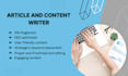 do research, creative, article and summary writing
