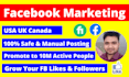 do facebook marketing in USA and page promotion worldwide