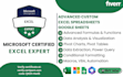 create excel sheets with formulas, charts, pivot tables, automation