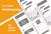create low fidelity and high fidelity wireframing design