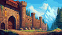 create pixel art game backgrounds and environments
