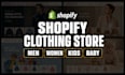 design shopify clothing store for men women kids baby fashion boutique website