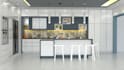 do your kitchen interior design, rendering  by an architect