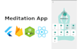 create the meditation app with flutter, node js and react js
