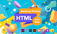 bootstrap website,  psd to html, pdf to html, xd to html, html website, html css
