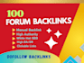 do 100 unique forum posting high domain authority 40 plus
