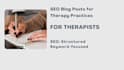 write SEO blogs for mental health and therapy practices