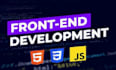 build website frontend,backend with react, html,CSS, javascript