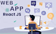 develop custom web app using react, python