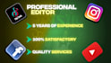 do professional social media and youtube video editing