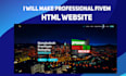 create HTML or tsx fivem website