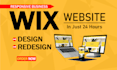 do wix website redesign, wix website design, redesign wix website, wix website