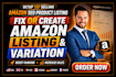 do amazon listing creation, setup variation, amazon fba fbm SEO product listings