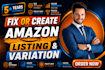 set up amazon fba product listings, amazon listing creation and SEO optimization