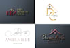do real estate, realtor, and home logo design with a branding kit