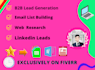 do b2b lead generation and email listing  by web research