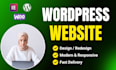 design or redesign a modern responsive wordpress website