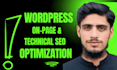 do wordpress SEO optimization onpage and technical