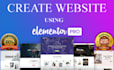 build wordpress website with elementor
