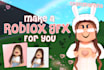 make a transparent  roblox gfx for you