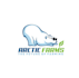 create a playful polar bear logo for a hydroponic farm