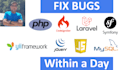 fix PHP, codeigniter, laravel, and yii bugs in your code