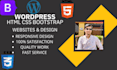 create HTML, CSS bootstrap websites with unique design