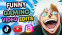 edit funny gaming videos with memes and subs for youtube