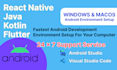 setup android development environment with react native, android studio, flutter
