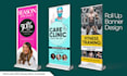design roll up banner, pull up banner, trade show, backdrop