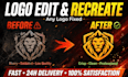edit, recreate, resize or recolor your logo