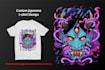 create t shirt design with detailed illustration