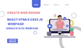 create custom frontend webpages using HTML5, css3,reactjs